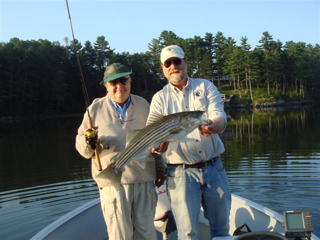 Ron and Don with a striper!