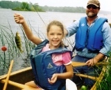 Young girl with perch